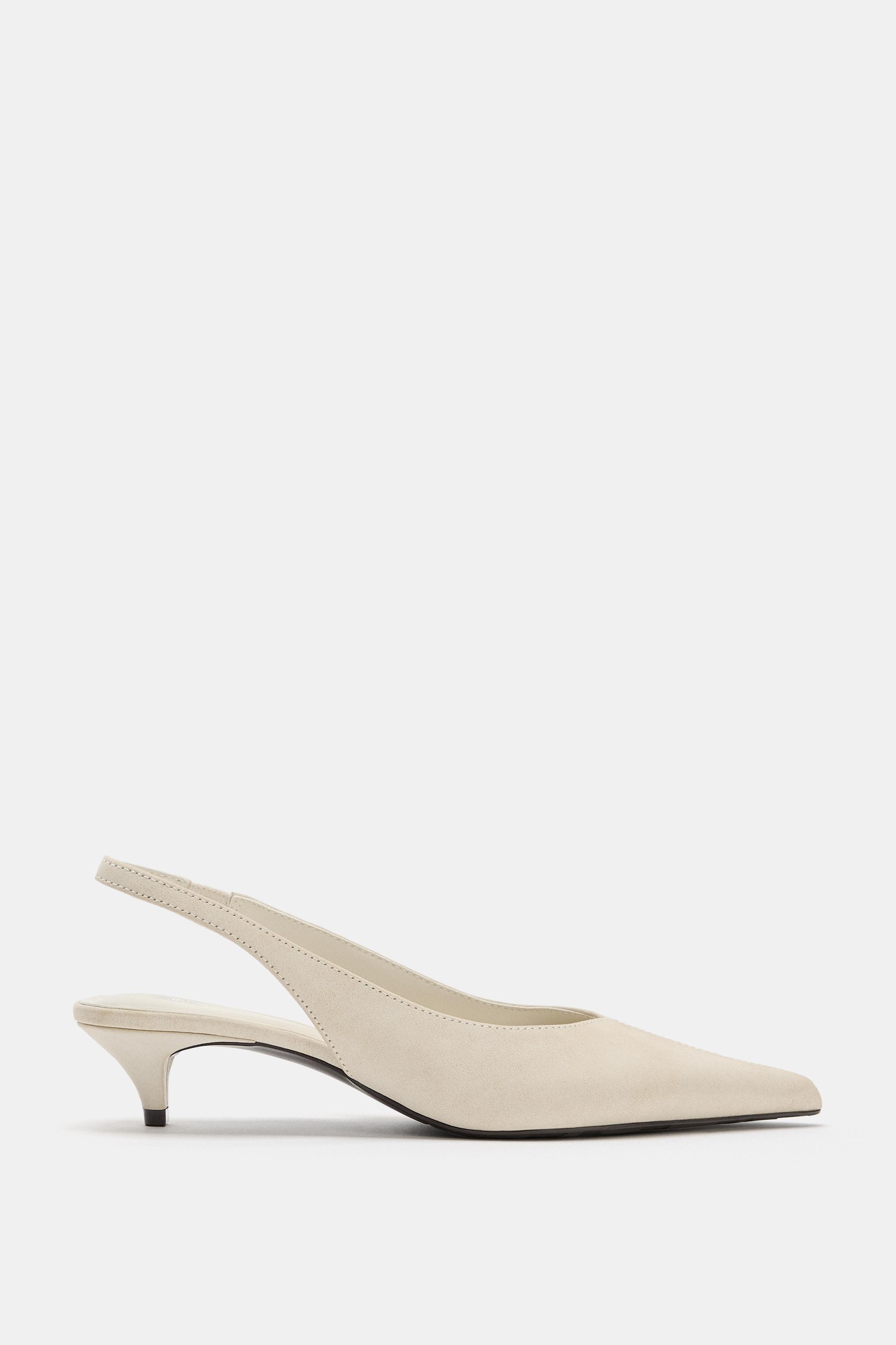 LEATHER SLINGBACK HEELS